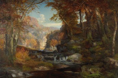 トヒコンクリークの風景：1868年秋 作： Thomas Moran